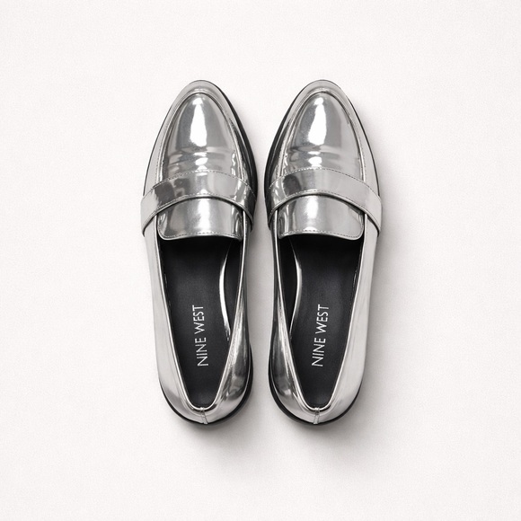 Nine West Shoes - Nine West Metallic Silver Flats